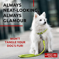 WAUDOG Rolled Leather Dog Leash 4Ft * 0.3 in for Small Medium - Green / 4Ft * 0.3 in - image 2