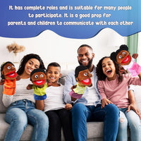 6 Pcs Family Hand Puppets 12 Inch Grandparents, Mom & Dad - 6 Family B - image 4