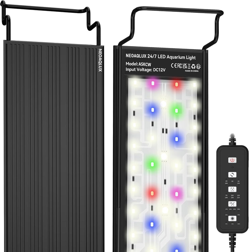 24/7 LED Aquarium Light for 18-24 Inch Plant & Fish Tank IP68 - For 12-18 Inch Tank