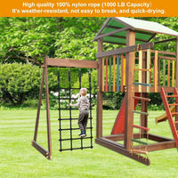 Climbing Cargo Net 49" x 77" Heavy Duty Climbing Rope Net for Outdoor - Black / 30" x 75" - image 2