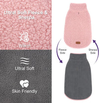 Sherpa Dog Coat Reversible Dog Jackets for Small Dogs, Pink, M – Essentials for Dogs - 1# Pink / Medium (10-15lbs) - image 2