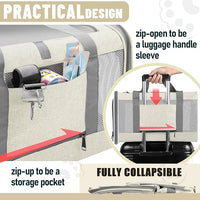 Pet Carrier for Large Cat 20 lbs+ / Soft Sided Small Dog 12 Pounds Travel Crate Top Load/Collapsible Kitty Carry Bag Big Kitten Mesh/Sturdy Animal Transport cage Kennel Long Trips Beige