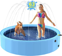 47'' Foldable Dog Pet Bath Pool, Heavy Duty Non-Slip Kiddie Pool - 63'' Dog Pool