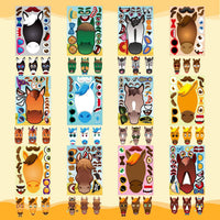 48PCS Halloween Make-a-face Stickers Halloween Characters Stickers - Horse - image 3