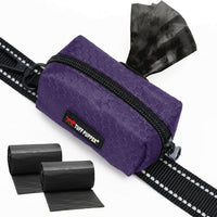 Tuff Pupper Dog Poop Bag Holder, Works with Any Dog Leash - Purple