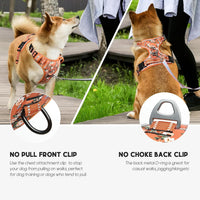 Timos Dog Harness, No Pull Large Sized with 3 Buckles - X-Large / Normal-Flower Orange - image 4