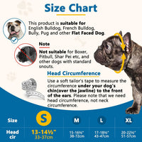 English Bulldog Muzzle, Soft Short Snout Dog Muzzle Stops Biting – Essentials for Dogs - Black / S（Head 13-14½"） - image 2