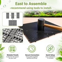 LINLAN 8 Pieces High-Density Aquarium Grid Plastic with 48 Brackets - 8pcs - image 2