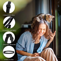 Simnice Calming Collar for Cats - 4 Pack, Adjustable Calming Collar for Cats - Pheromone Cat Collars for Anxiety & Stress Relief, Water-Resistant & Long-Lasting Effect (Black)