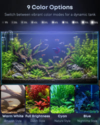 Pawfly Aquarium Light for Plants, 42 W Bluetooth Fish Tank Light - App control / 48" to 54" - image 3