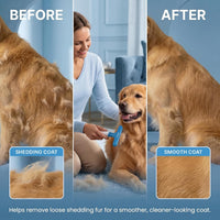 Poodle Pet Dog Grooming Rake - Blue / Shedding Comb - image 2
