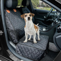 2 Pack Pet Car Seat Cover for Front Seat - black - image 4
