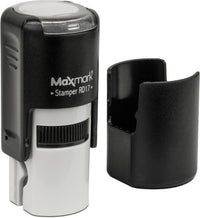 MaxMark round self-inking paw emoji stamp with blue ink - view 5