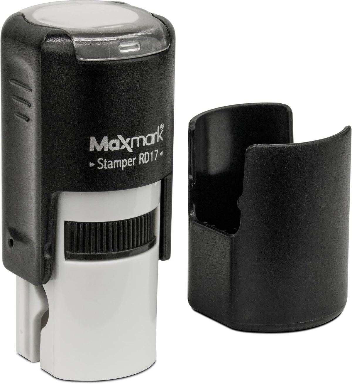 MaxMark round self-inking paw emoji stamp with blue ink - view 5