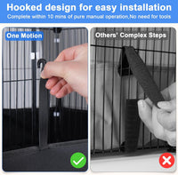 Guinea Pig Cage with Top Cover & 12 Panels - 24 Panels-with roof / Black - image 3