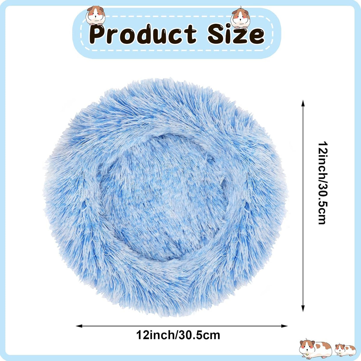 2 Pack Guinea Pig Beds Warm Winter Hamster Small Animal Bed – Daily Care for Small Pets - Pink and Blue - image 2