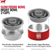 Tuff Pupper Slow Feeder Insert Bowl - 2 Cup - 7.5-8 Inch Feeder Holes - image 3