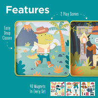 Stephen Joseph Travel TIN Magnetic Dress UP Bunny and CAT – Fun for Kids & Family - Dino and Dog - image 2