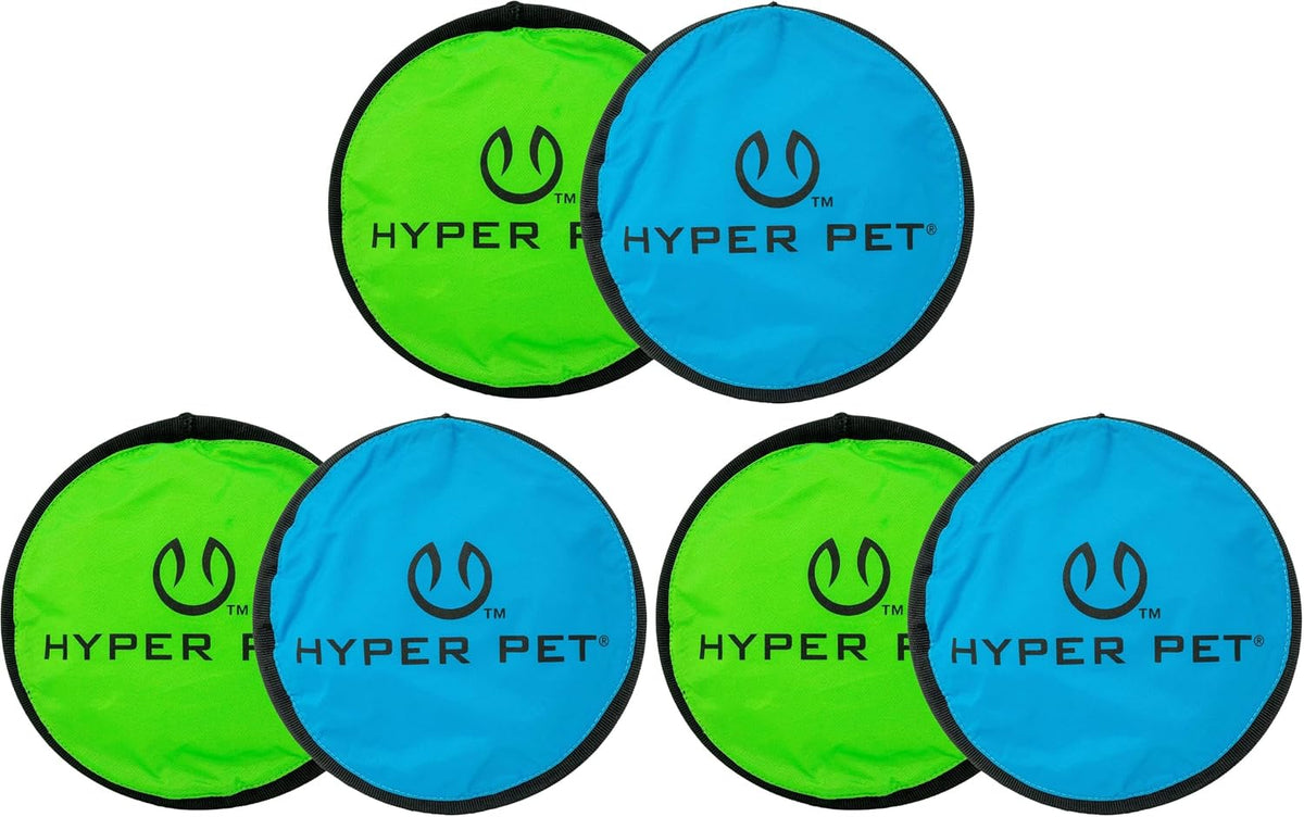 Hyper Pet Flippy Flopper Flying Disc Soft Dog Toy 9 Inch, Floats - Assorted / 9" Pack of 6