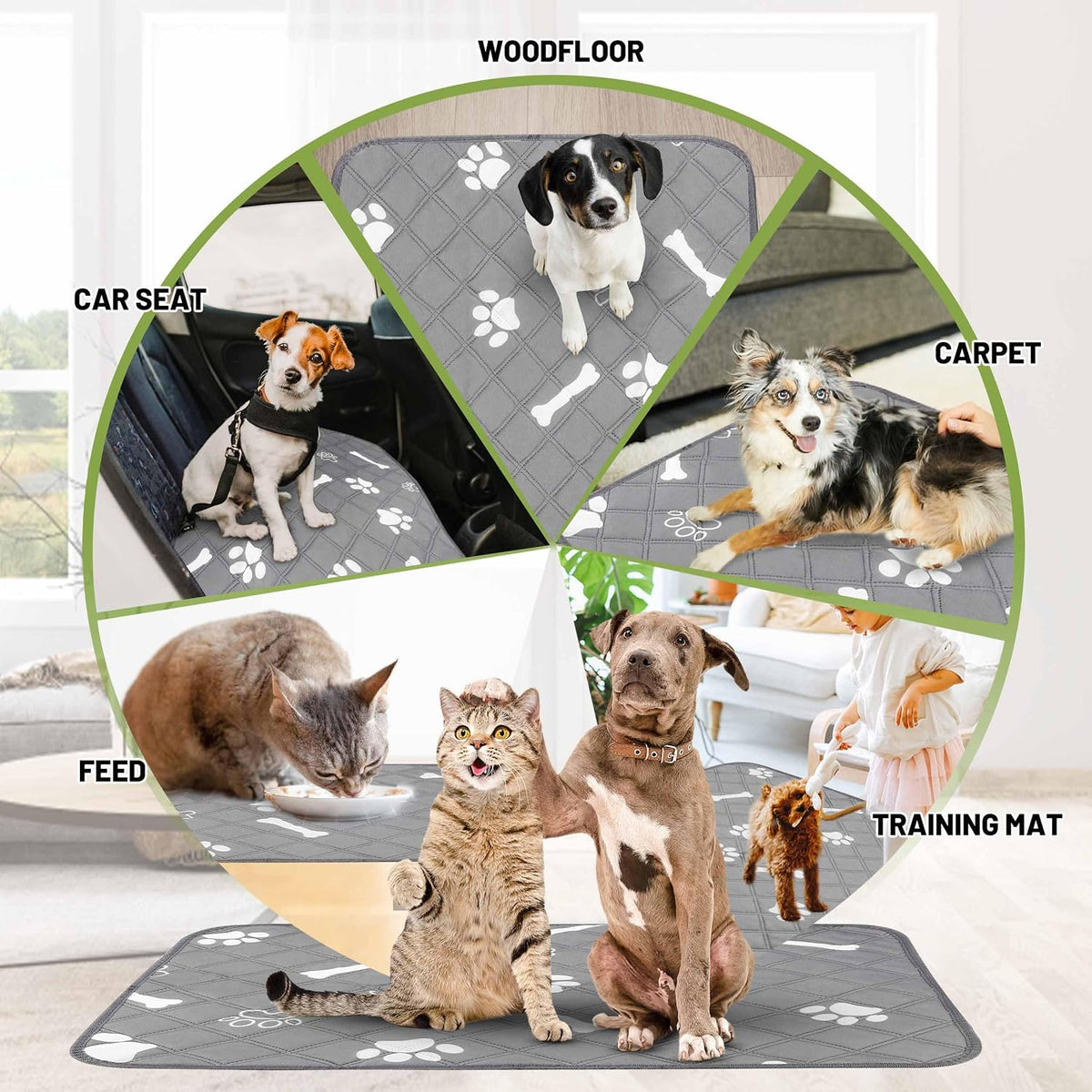 PatiencET Self Warming Cat Bed for Indoor Cats 18'' x 24'' - Gray / 24*36 - image 3