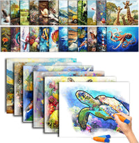 25 Pack Dementia Products for Elderly Reusable Water Doodle Coloring - Water Painting Kit / 25pack-A