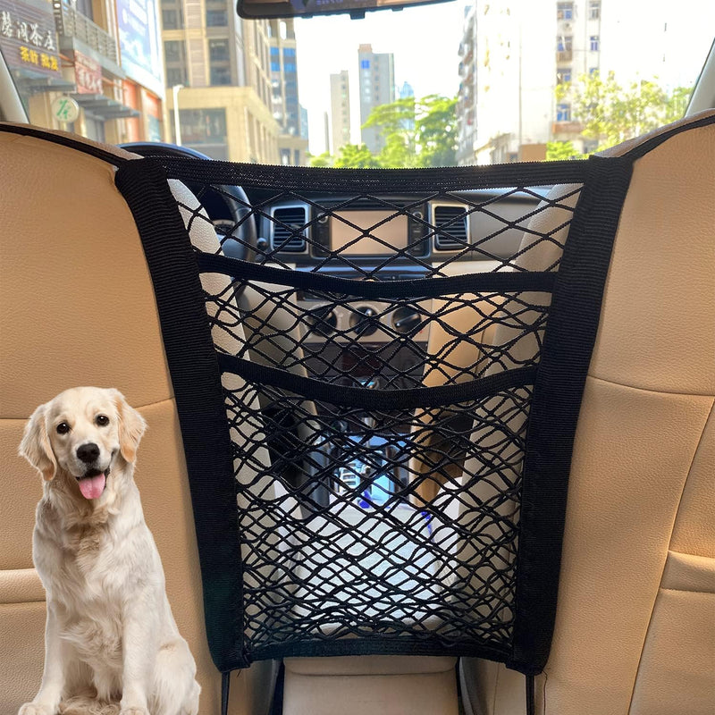 3-Layer Stretch Car Mesh Organizer, Car Seat Net