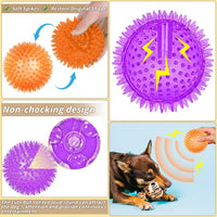 36 Pcs 2.5 in Squeaky Dog Toy Balls Spiky Dog Balls Chew Toy - 2.5in / Standard – 36 Pcs - image 4