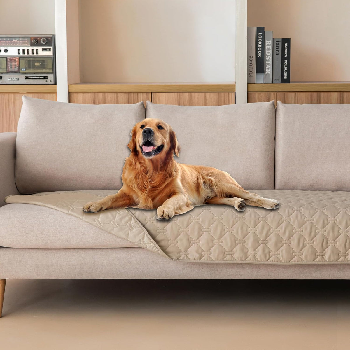 Waterproof Blanket, Couch Covers for Dogs, Reversible Protector – Essentials for Dogs - 30x90 Inch (Pack of 1) / Dark Beige