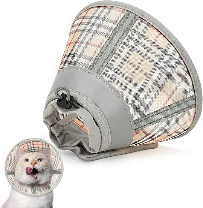 Cat Cone Collar Soft, Cat Recovery Collar for Large Medium Small Cats Kittens, Pet Cone Alternative After Surgery