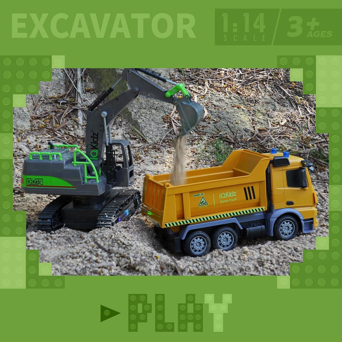 IQKidz Remote Control Excavator Toys for Boys 4-7 Yrs Old - Remote Control Excavator - image 4