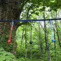 Rainbow Craft 3-Pack Ninja Fist Holds for Warrior Obstacle Course - Slackline & Monkey Bar Accessories, Kids Backyard Ninja Training Equipment