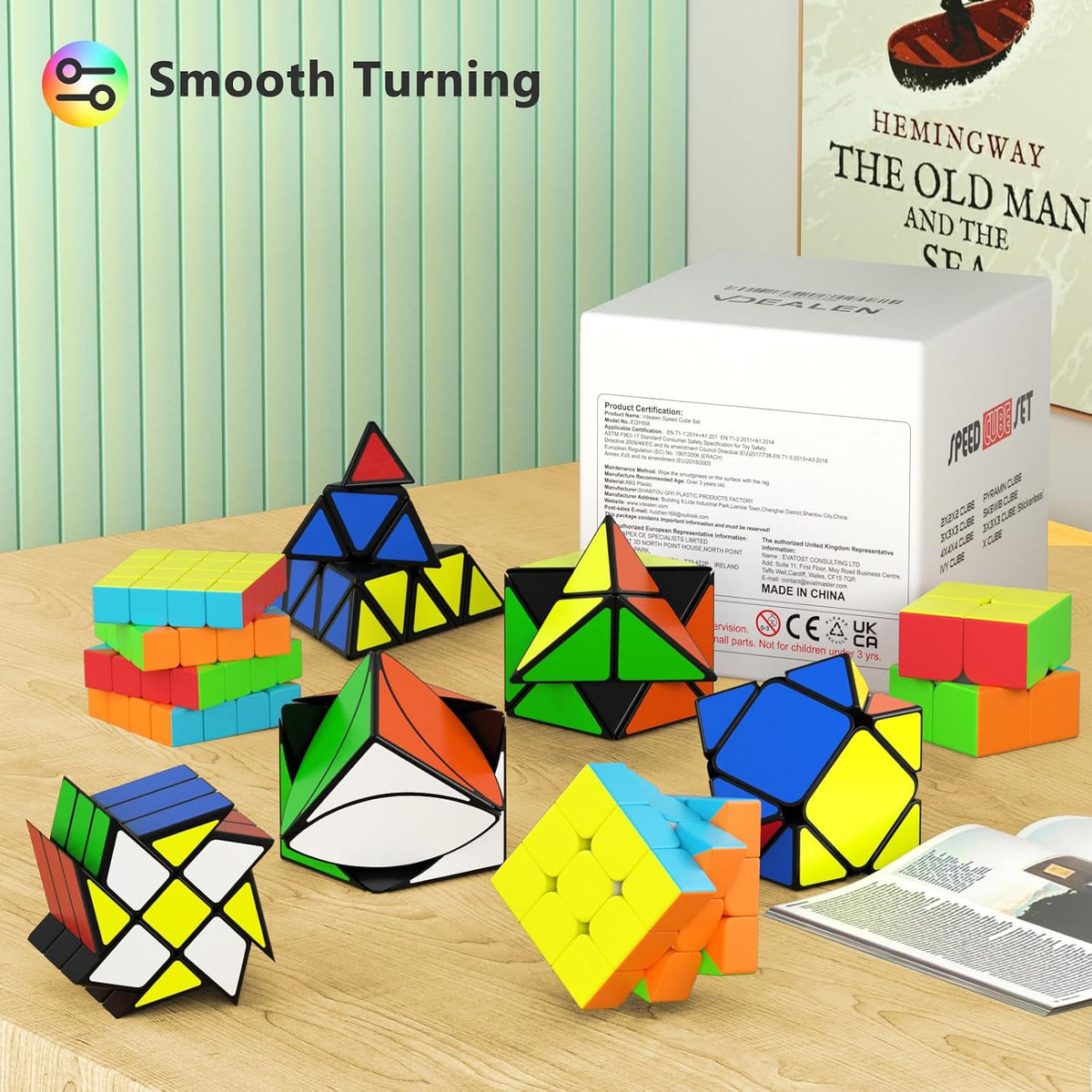 Vdealen Speed Cube Set, 2x2 4x4 Pyramid Mirror Dodecahedron Magic Cube Pack, Puzzle Cube Bundle - 8 Pack-Cube Set - image 2