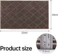 COSY HOMEER Edging Stair Treads Non-Slip Corner Indoor Stair Runners for Wooden Steps,Landing Slip Resistant Stair Rugs for Kids and Dogs, 100% Polyester TPE Backing,Brown,20"X32"