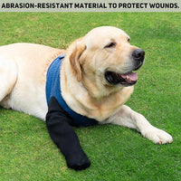 COODEO Dog Socks to Prevent Licking Paws, Healing Boots & Paw Protectors with Non-Slip Bottoms for Wound Protection, Waterproof Sleeve Shoes for Licking（Blue，M_Right