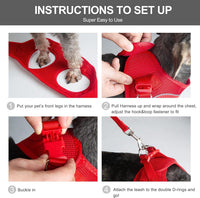 Fida Cat Harness and Leash Set for Walking Kitten and Puppy - XXS (Neck:11.4"-12.2"; Girth:12.6"-14.2") / Fiery Red - image 3