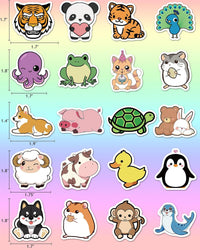 100 Pcs Animal Stickers for Kids, Cute Water Bottle Stickers - 100 Pcs - image 3