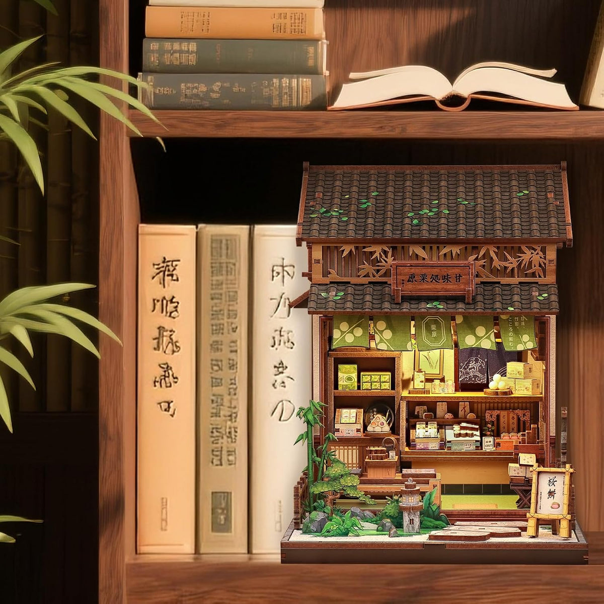 Cutefun Book Nook Kit - DIY Miniature Dollhouse Kit for Adults and Teens – Fun for Kids & Family - Sweet Shop - image 2