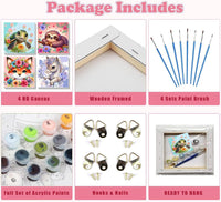 4 Pack Butterfly Paint by Number for kids Wooden Frame - BKH45+BKH222+BKH1180+BKH1210 - image 4