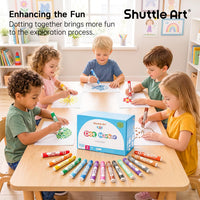 Shuttle Art Dot Markers, 15 Colors Washable Markers for Toddlers - 15 Colors / 150 - image 3
