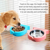 2PCS Stainless Steel Dog Bowls Set Removable Puppy Food and Water - 2 PCS / Standard (Blue, Pink) - image 4