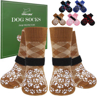 EXPAWLORER Dog Socks for Hot Pavement Summer to Prevent Licking Paws - X-Small / Khaki