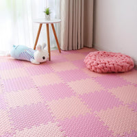 Foam Play Mat for Baby, Soft Non-Toxic Baby Playmat - Pink/Loli Pink / 16 Pcs/47.2*47.2