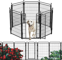 Gardner Pet Dog Playpens, 24" H 16 Panels Dog Pen Outdoor/Indoor Dog Fence Exercise Pen for Small - Black / 8 / 40"H