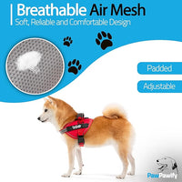 PawPawify Custom No Pull Dog Harness with Name and Phone Number, Heavy Duty Personalized Pet Vest to Prevent Tugging, Pulling, or Choking, Training and Walking (New Red, XXL (85-140 LBS))