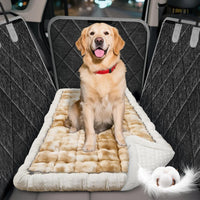 Thickened Dog Bed for Car Back Seat, Upgraded Bottom Non-Slip - Yellow-white