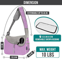 PetAmi Dog Sling Carrier for Small Dog - Purple - image 2