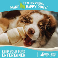 Raw Paws Beef Cheek Rolls for Dogs - 6 inch (4 Pack) - Packed in USA - Free-Range, Rawhide Alternative Dog Chews - Retriever Rolls for Small to Large Breeds