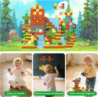 SSAWER 48 piece magnetic blocks travel set with colorful building cubes - view 29