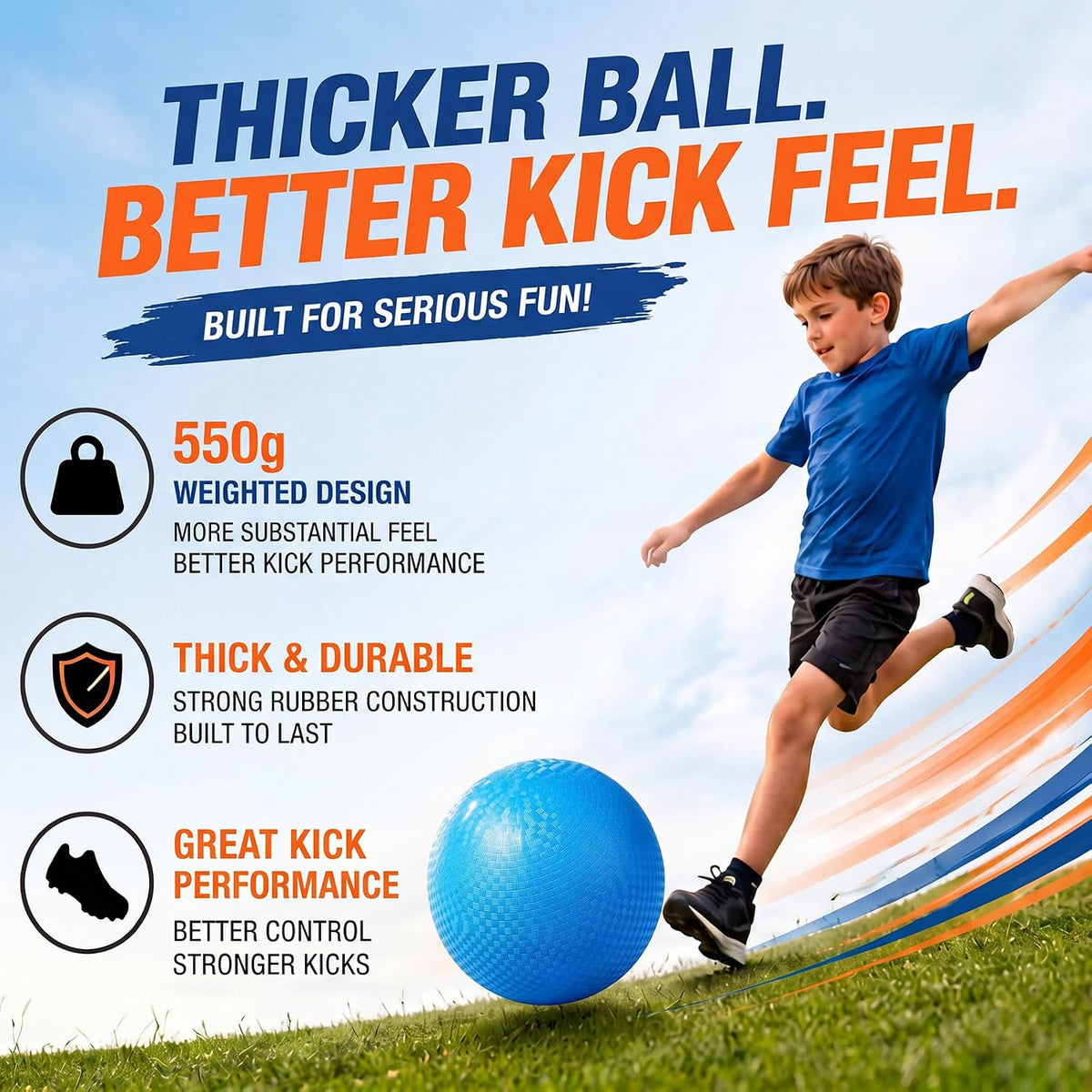 Jenaai blue kickball set with 10 inch ball, rubber bases, cones, scoreboard and pump - view 19