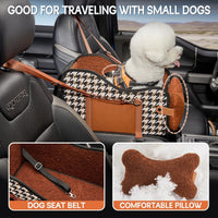 Center Console Dog Car Seat for Small Dogs - brown - image 4